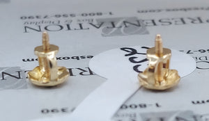 .25 Carat Lab Created Diamond 4 Prong Setting Stud Earrings - 14K Yellow Gold