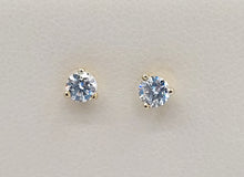 Load image into Gallery viewer, .25 Carat Lab Created Diamond Martini Setting Stud Earrings - 14K Yellow Gold