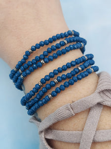 Aegean Blue with Silver Accents - Crystal Stacker