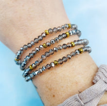 Load image into Gallery viewer, Black Diamond with Gold Accents -Crystal Stacker