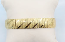 Load image into Gallery viewer, Polished and Diamond Cut Wide Omega Estate Bracelet - 14K Gold