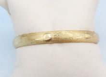 Load image into Gallery viewer, Thick Etched Estate Bangle - 14K Gold