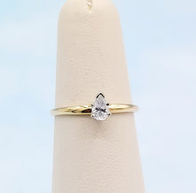 Load image into Gallery viewer, Petite Pear Diamond Ring - 14K Yellow Gold