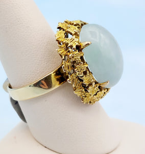 18K Gold & Chalcedony Ring - Estate Piece