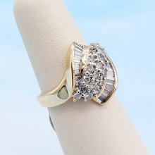 Load image into Gallery viewer, 1.5 Carat Diamond Cocktail Ring - 14K Yellow Gold - Estate Piece