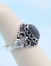 Load image into Gallery viewer, Labradorite Filigree Ring - Sterling Silver