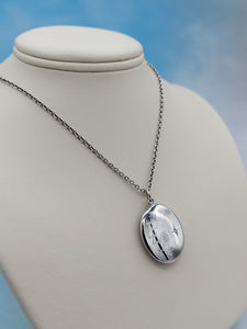 "Moon and Back" Swinging Photo Locket & Chain - Sterling Silver