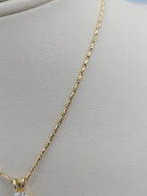 Load image into Gallery viewer, Oval CZ Pendant and Razza Chain - 14K Yellow Gold