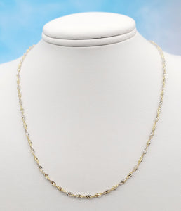 16" Singapore Two-Tone Chain - 14K Gold