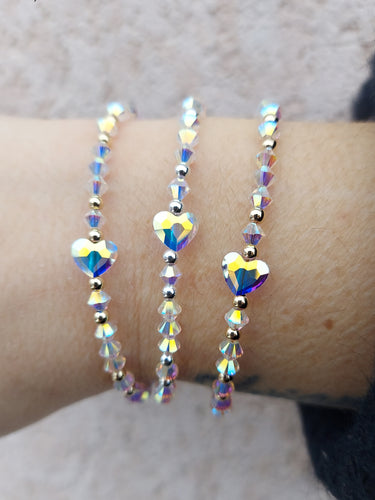 Double Swarovski Heart Beaded Bracelet - Our Whole Heart – Marie's Jewelry  Store