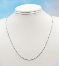 Load image into Gallery viewer, 22” Thin White Gold Razza Chain - 14K