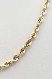 22" Heavy Rope Chain - 14K Yellow Gold