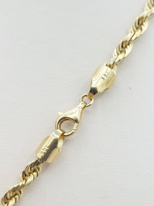 22" Heavy Rope Chain - 14K Yellow Gold