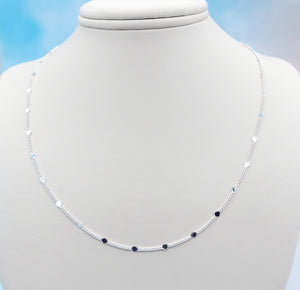 20" Birthstone Charm Necklace - Flat Palline