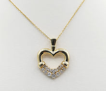 Load image into Gallery viewer, .58 Carat Diamond Heart Necklace  - 14K Yellow Gold