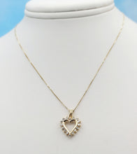 Load image into Gallery viewer, Diamond Heart Pendant &amp; Chain - 14K Yellow Gold .28 Carats