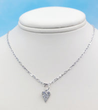 Load image into Gallery viewer, Pavé Diamond Charm on Paperclip Necklace- 14k White Gold