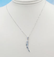 Load image into Gallery viewer, Diamond Angel Wing Pendant &amp; Chain - 14K White Gold