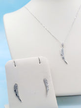 Load image into Gallery viewer, Diamond Angel Wing Pendant &amp; Chain - 14K White Gold