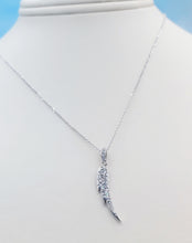 Load image into Gallery viewer, Diamond Angel Wing Pendant &amp; Chain - 14K White Gold