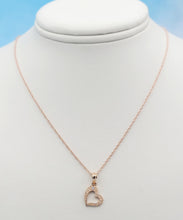 Load image into Gallery viewer, Diamond Heart Pendant &amp; Chain - 10K Rose Gold