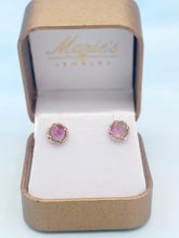 Load image into Gallery viewer, Watermelon Tourmaline Stud Earrings - 14K Rose Gold
