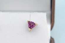 Load image into Gallery viewer, Pink Passion Topaz Stud Martini Setting Earrings - 14K Yellow Gold