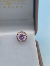Load image into Gallery viewer, Pink Amethyst and Diamond Earrings - 14K Yellow Gold
