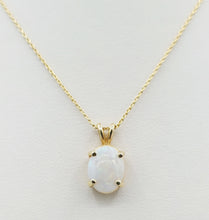 Load image into Gallery viewer, Opal Pendant &amp; Cable Chain - 14K Yellow Gold