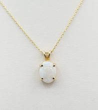 Load image into Gallery viewer, Opal Pendant &amp; Cable Chain - 14K Yellow Gold