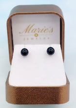 Load image into Gallery viewer, Onyx Ball Stud Earring - 14K Yellow Gold