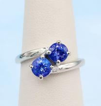 Load image into Gallery viewer, Tanzanite Bypass Ring - 14K White Gold - Marie's Custom Design