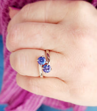 Load image into Gallery viewer, Tanzanite Bypass Ring - 14K White Gold - Marie's Custom Design