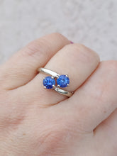 Load image into Gallery viewer, Tanzanite Bypass Ring - 14K White Gold - Marie's Custom Design