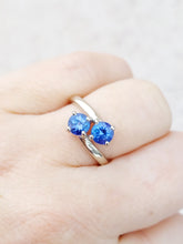 Load image into Gallery viewer, Tanzanite Bypass Ring - 14K White Gold - Marie's Custom Design