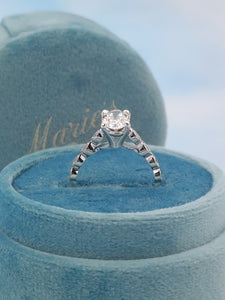 1.31 Carat Oval Lab Diamond Engagement Ring  - 14K White Gold - IGI Certified