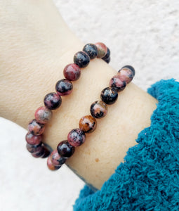 "Compassion" Pink Rhodonite Stacker - TJazelle