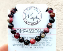 Load image into Gallery viewer, &quot;Compassion&quot; Pink Rhodonite Stacker - TJazelle