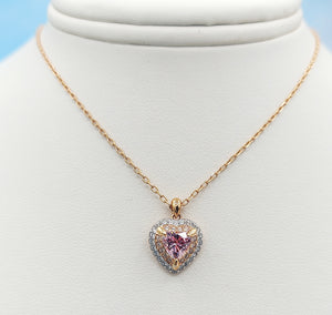Valentine's Day Rose-gold tone plated necklace