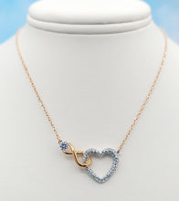 Load image into Gallery viewer, Infinity Heart Rose Gold Tone Necklace