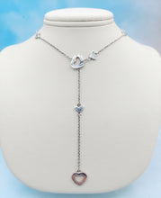 Load image into Gallery viewer, Hearts Lariat Y Chain - Sterling Silver