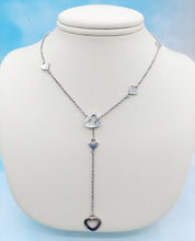 Load image into Gallery viewer, Hearts Lariat Y Chain - Sterling Silver