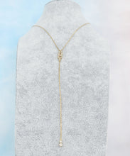 Load image into Gallery viewer, Diamond Lariat Y Chain Necklace - 14K Yellow Gold