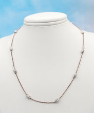 Load image into Gallery viewer, Rose Gold &amp; Sterling Silver Bead Necklace