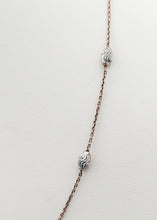 Load image into Gallery viewer, Rose Gold &amp; Sterling Silver Bead Necklace
