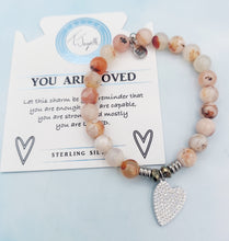 Load image into Gallery viewer, You are Loved Sterling Silver Charm Bracelet - TJazelle