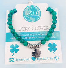 Load image into Gallery viewer, Lucky Clover Charm Bracelet -  TJazelle HELP Collection