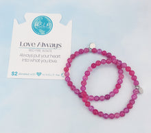 Load image into Gallery viewer, "Love Always" Red Fire Agate Stacker - TJazelle HELP Collection