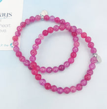 Load image into Gallery viewer, "Love Always" Red Fire Agate Stacker - TJazelle HELP Collection