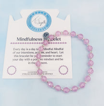 Load image into Gallery viewer, Pink CZ Crystal Mindfulness Bracelet - TJazelle